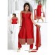 Dignified Fancy Fabric Red Readymade Suit