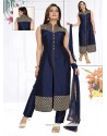 Lovable Fancy Fabric Embroidered Work Readymade Suit