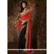 Latest Black And Red Georgette Saree