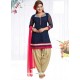 Preferable Embroidered Work Chanderi Navy Blue Readymade Suit