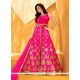 Patch Border Art Silk Designer Lehenga Choli In Hot Pink