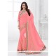 Awesome Georgette Pink Traditional Saree
