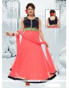 Riveting Georgette Rose Pink Readymade Suit