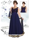 Latest Navy Blue Georgette Readymade Suit