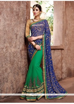 Lovely Net Embroidered Work Trendy Saree