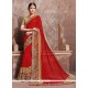 Absorbing Georgette Red Traditional Saree