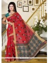 Marvelous Silk Red Casual Saree