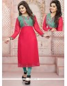 Gleaming Embroidered Work Party Wear Kurti