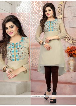Swanky Embroidered Work Party Wear Kurti