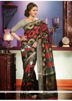 Extraordinary Black Art Silk Saree