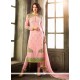Glorious Viscose Pink Churidar Designer Suit