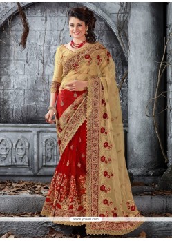Chic Embroidered Work Net Designer Traditional Sarees