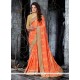 Awesome Embroidered Work Net Trendy Saree