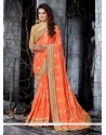 Awesome Embroidered Work Net Trendy Saree