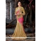 Flawless Patch Border Work Beige Net Designer Traditional Sarees