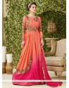 Amusing Peach Floor Length Anarkali Salwar Suit
