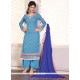 Sorcerous Embroidered Work Georgette Blue Designer Palazzo Salwar Suit