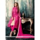 Vivacious Georgette Hot Pink Embroidered Work Designer Suit