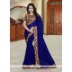 Latest Blue Printed Saree