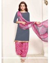 Irresistible Pure Crepe Print Work Designer Patila Salwar Suit