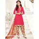 Fabulous Pink Print Work Designer Patila Salwar Suit