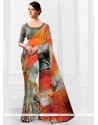 Adorning Georgette Multi Colour Printed Saree