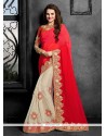 Classy Faux Chiffon Red Designer Traditional Sarees