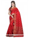 Gleaming Red Designer Saree