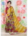 Glitzy Faux Chiffon Multi Colour Printed Saree