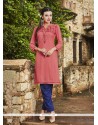 Magnificent Rayon Pink Embroidered Work Party Wear Kurti