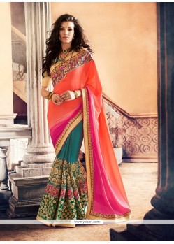 Dignified Patch Border Work Trendy Saree