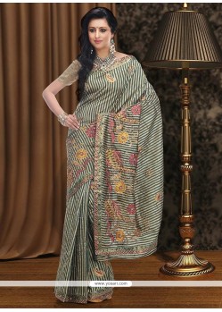 Lovely Beige Bhagalpuri Silk Saree