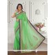 Fashionable Georgette Patch Border Work Traditional Saree