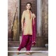 Glowing Embroidered Work Cotton Punjabi Suit