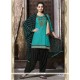 Topnotch Sea Green Cotton Punjabi Suit