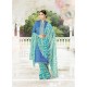 Regal Cotton Satin Blue Designer Palazzo Salwar Suit