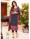 Shilpa Shetty Grey Churidar Designer Suit