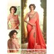 Red Embroidered Work Georgette Trendy Saree