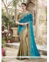 Artistic Gold Patch Border Work Traditional Saree