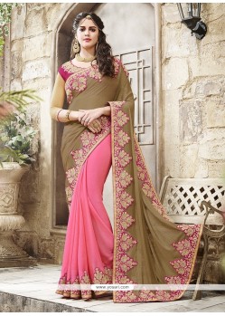 Astounding Pink Designer Traditional Sarees