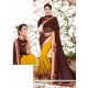 Beauteous Mustard Patch Border Work Georgette Classic Saree