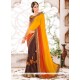 Adorable Georgette Patch Border Work Classic Saree