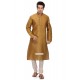 Gold Color Lateset Designer Art Silk Kurta Pajama For Eid