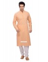Orange Designer Cotton Kurta Pajama For Men