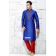 Blue Designer Wedding Wear Punjabi Kurta Pajama In Silk