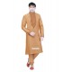 Orange Mens Designer Kurta Pajama In Raw Silk