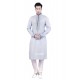 Grey Cotton Kurta Pajama For Party Wear
