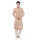 Light Orange Indian Mens Kurta Pyjama In Cotton