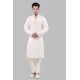 Off White Pure Indian Cotton Kurta Pyjama