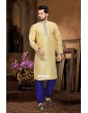 Yellow Art Silk Indian Wedding Kurta Pajama